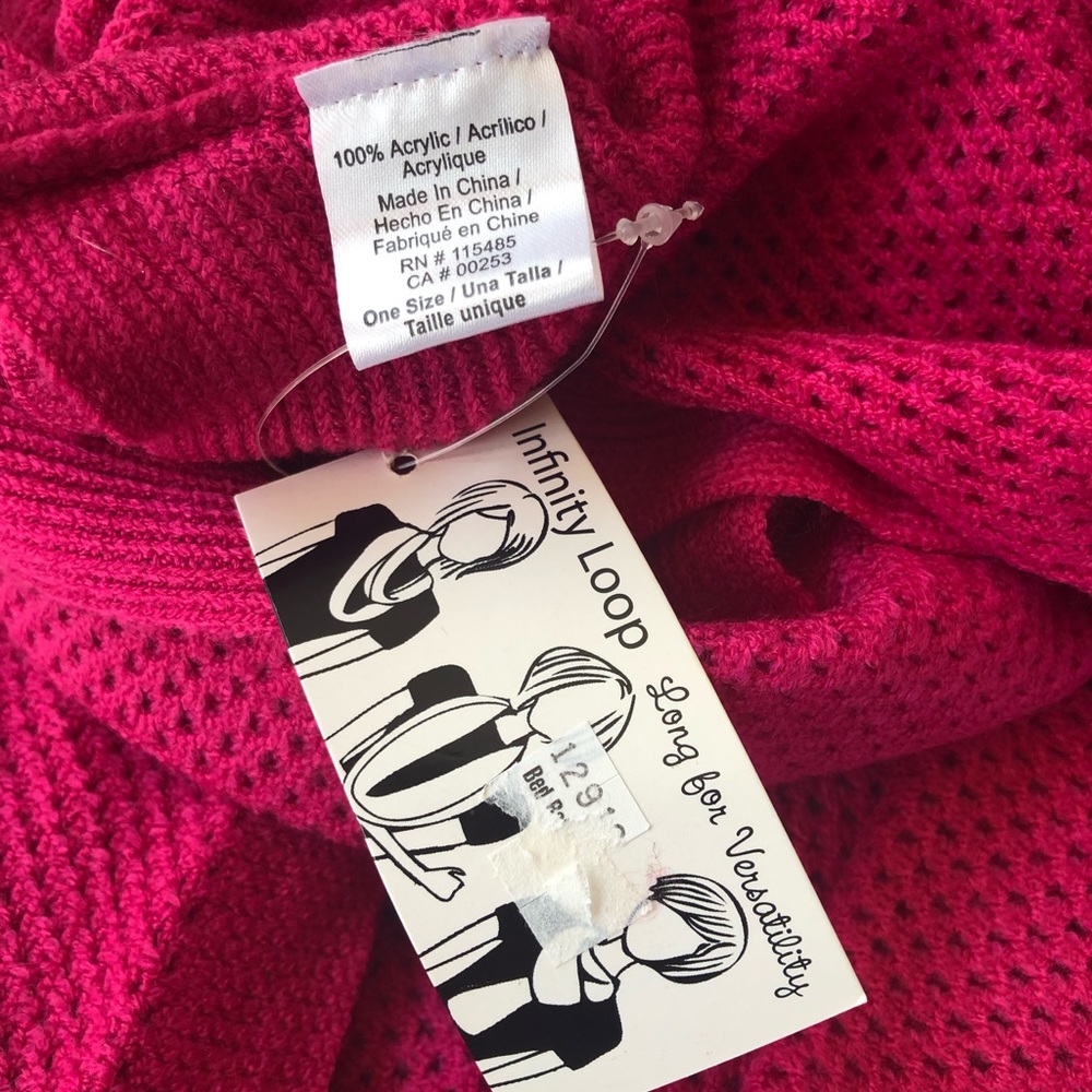 Infinity Loop Scarf Fuchsia Pink - Picture 3 of 4